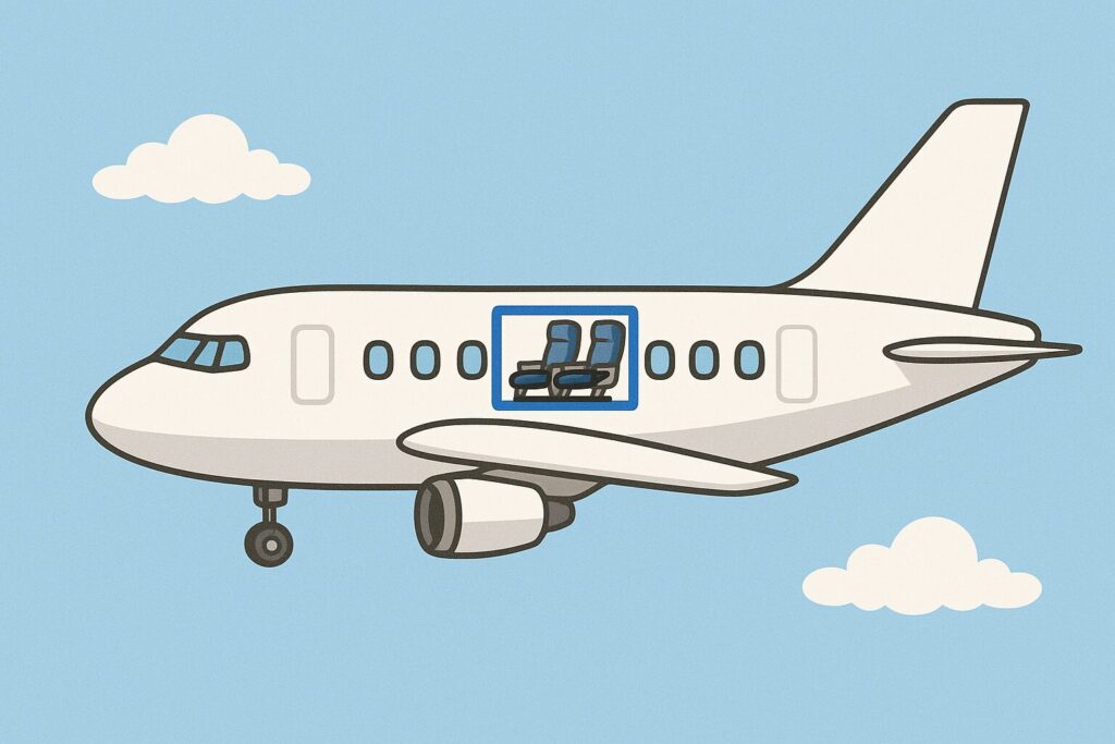 飛行機で酔いにくい席はどこ？